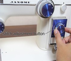 عکس ولوم و یا دکمه تنظیم طول دوخت در چرخ خیاطی