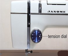 عکس ولوم یا دکمه تنظیم کشش نخ در چرخ خیاطی 