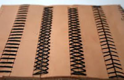 دوخت انواع طرح بروی چرم