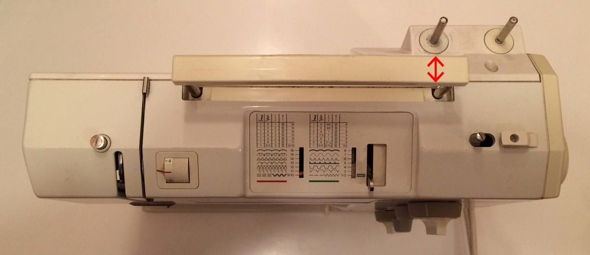 اندازه گیری طول دسته چرخ خیاطی