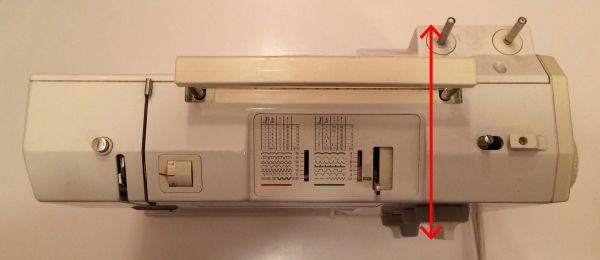 اندازه گیری عرض چرخ خیاطی